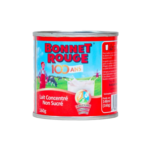 Lait concentré non sucré BONNET ROUGE -160g