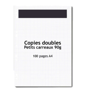 Grandes feuilles de copies doubles a petits carreaux