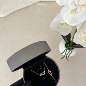 Ensemble chaine et bracelet - Acier 14 Carats